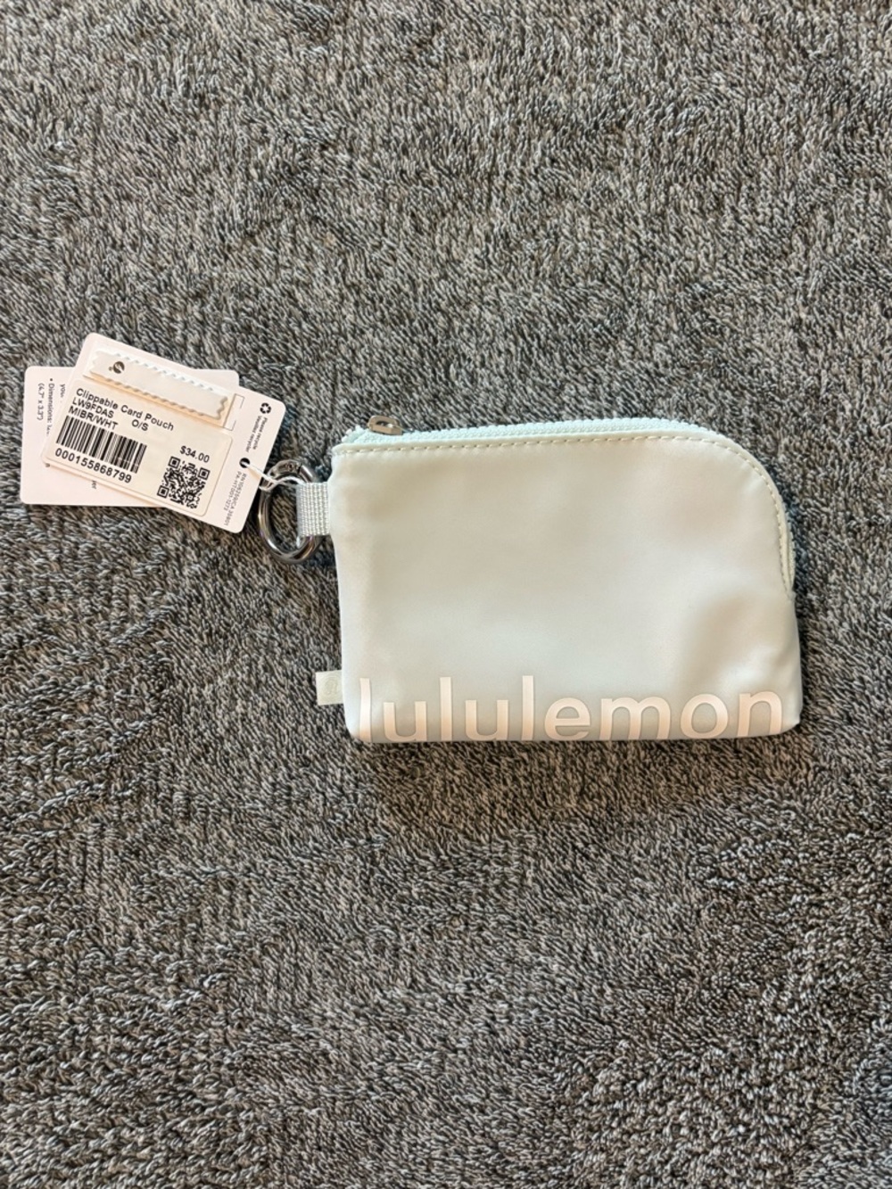 Lululemon Clippable Card Pouch - Mint Breeze